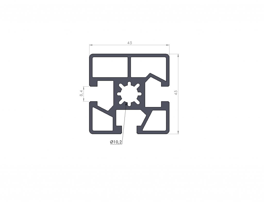 145PR3K PROFİL 45X45 KAPALI 