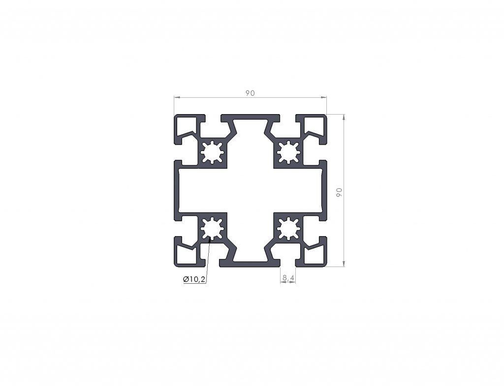 190PR90 PROFİL 90X90 